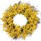 2-Pack: 22" Sunny Forsythia Wreaths with Grapevine Ring, Floral Home by Artificial Flowers